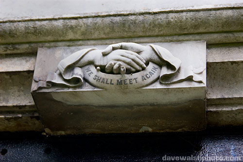 Highgate Cemetery - we will meet again, hands clasping