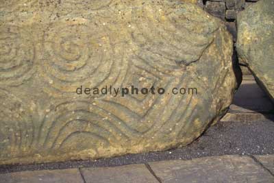 Newgrange, entrance stone detail 