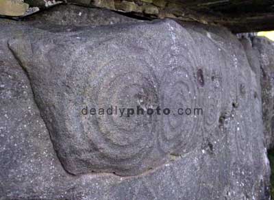 Newgrange, detail of foundation stone