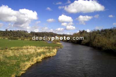 Newgrange, the view of the boyne, from the visitors centre bridge