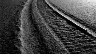 Monochrome tracks in snow, Inari Finland