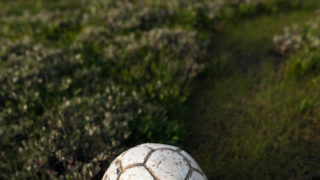 Found football, Bull Island, Dublin