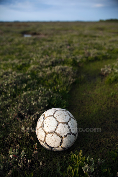 Found football, Bull Island, Dublin