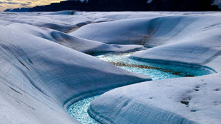 Arctic Blue Melt River, Petermann Glacier, Climate Change
