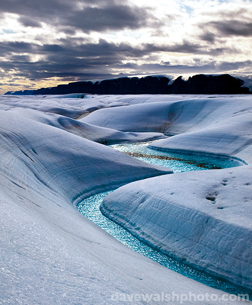 Arctic Blue Melt River, Petermann Glacier, Climate Change