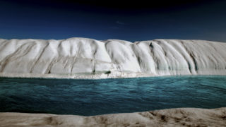 Climate Change Greenland: Melt River, Petermann Glacier, Arctic