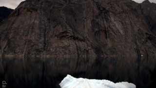 Glacier ice floating in Torssaukatak, Kujalleq, South Greenland,