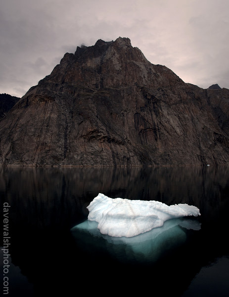 Glacier ice floating in Torssaukatak, Kujalleq, South Greenland,