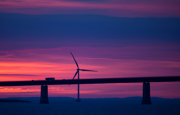 Great Belt Bridge in Denmark