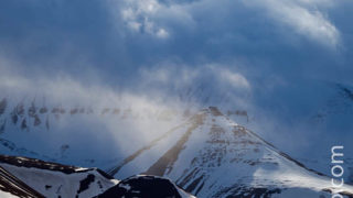 Dramatic clouds over the mountains, Svalbard