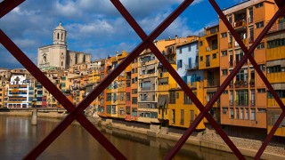 Colourful buildings in Girona