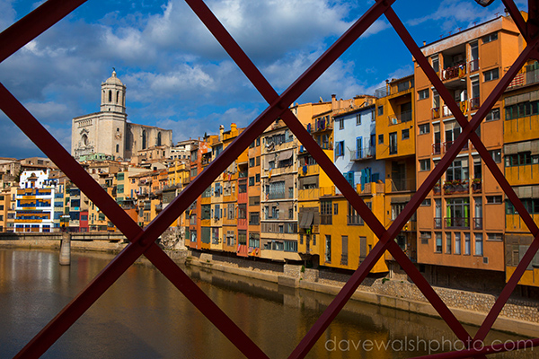 Colourful buildings in Girona