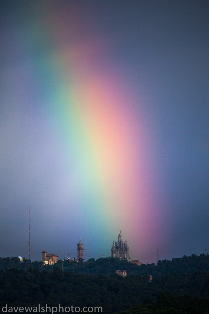 Rainbow over the Basilica at Tibidabo, Barcelona
