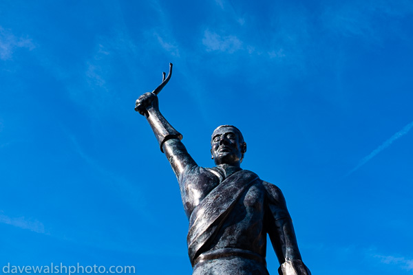 Statue of cyclist Eugène Christophe, Sainte-Marie de Campan