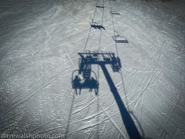 Ski lift shadow, La Mongie,