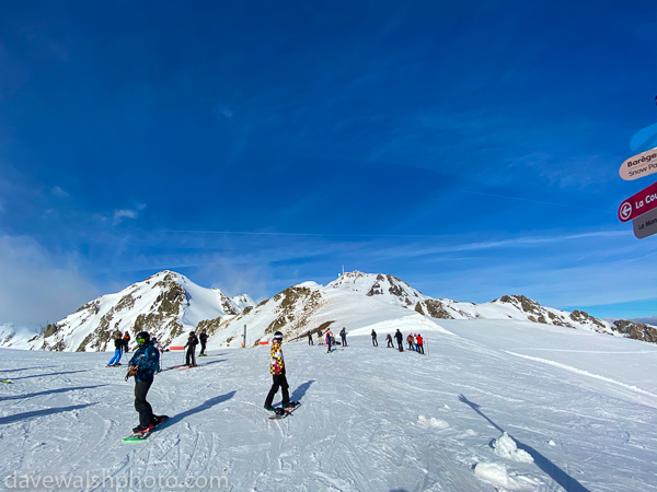 Skiing below Le Pic du Midi de Bigorre