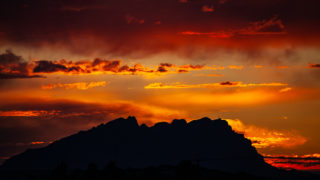 Sunset at Montserrat mountain, Catalonia, Spain