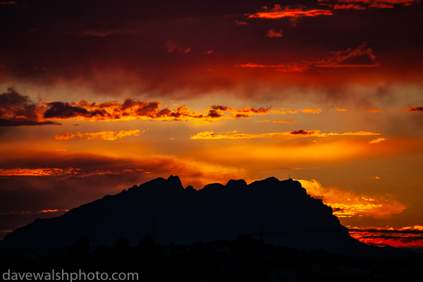 Sunset at Montserrat mountain, Catalonia, Spain