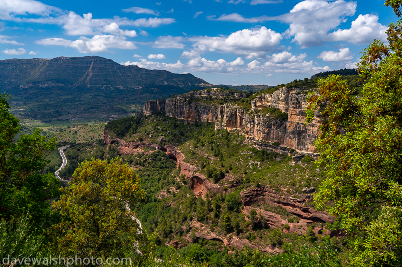 T-3225 road from the clifftop village of Siurana, Catalonia