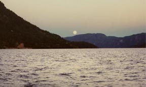 Moonrise on Lake Seljord