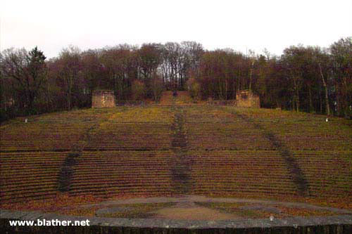 View of the seating in the Nazi Thingstätte at Heiligenberg, in the woods above Heidelberg, Germany