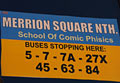 Dublin Bus stop: School of Comic Phisics