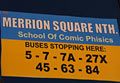 Dublin Bus stop: School of Comic Phisics