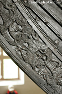 Detail from viking ship, Viking Museum, Oslo