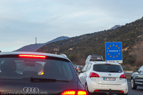 Massive queues crossing Spain-France Border