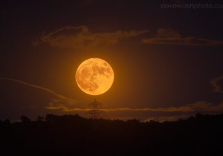 Supermoon rising over Parc Collserola